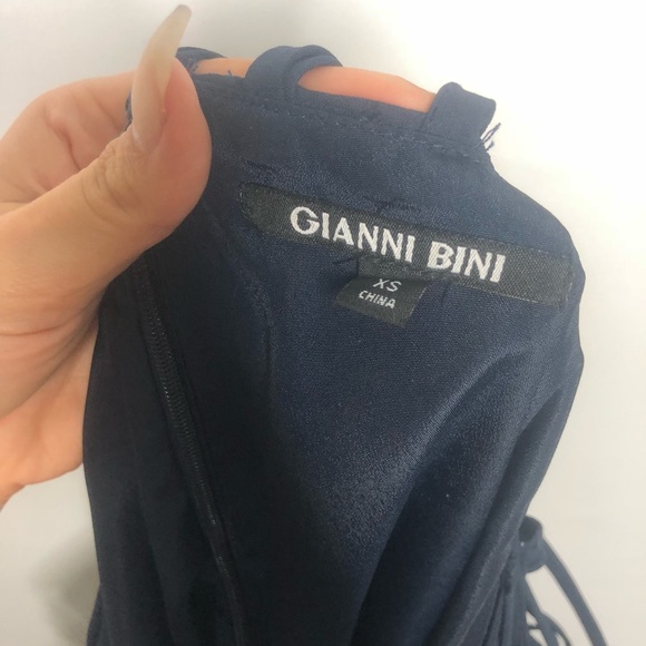 Navy Flutter Dress - Picture 6 of 8